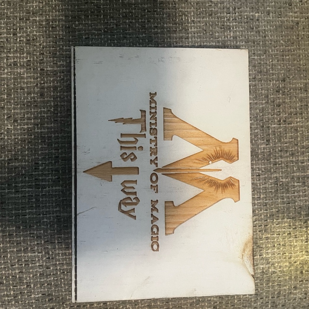 Wooden Ministry of Magic Harry Potter Sign